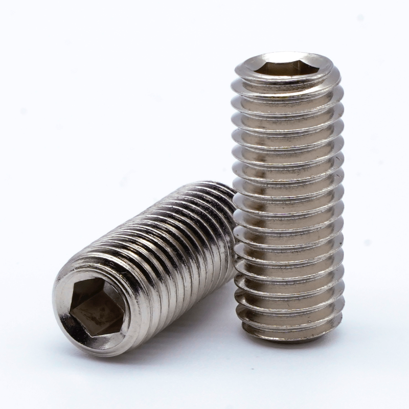 Nickel-plated Hex Socket Set Screws with Cup Point
