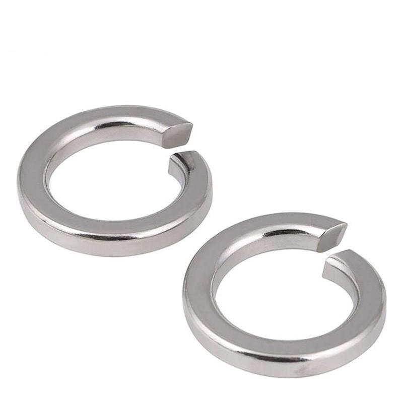 Nickel-plated Single Coil Spring Lock Washers