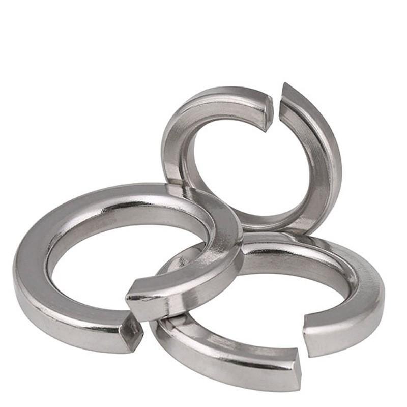 Nickel-plated Single Coil Spring Lock Washers