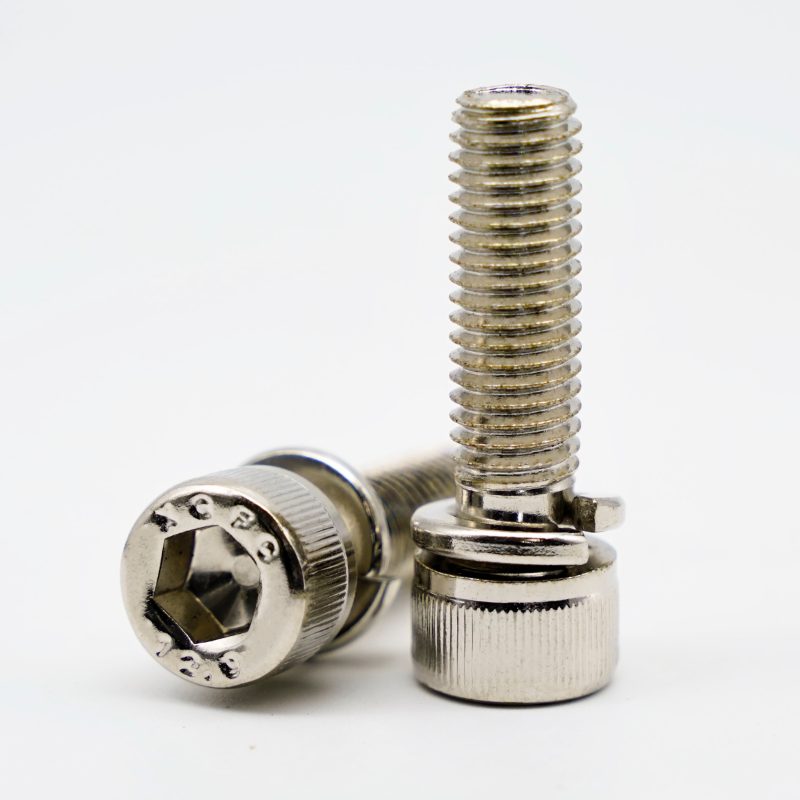 Nickel-plated Hex Socket Head Cap Screws with Spring Washers