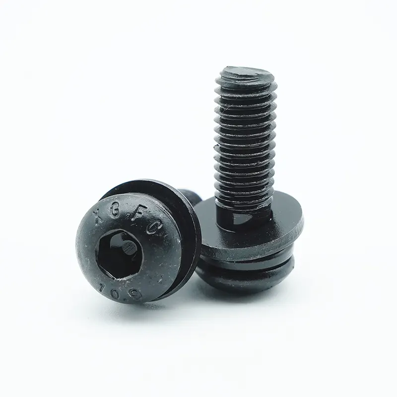 Black oxide Hex Socket Button Head Combination Screws