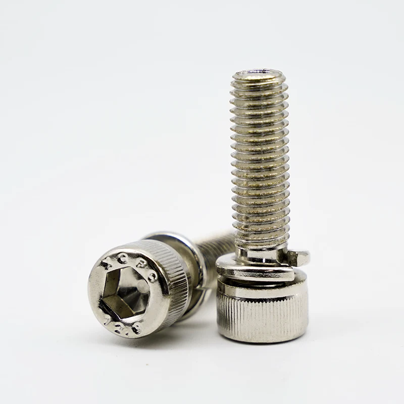Nickel-plated Hex Socket Head Cap Screws with Spring Washers