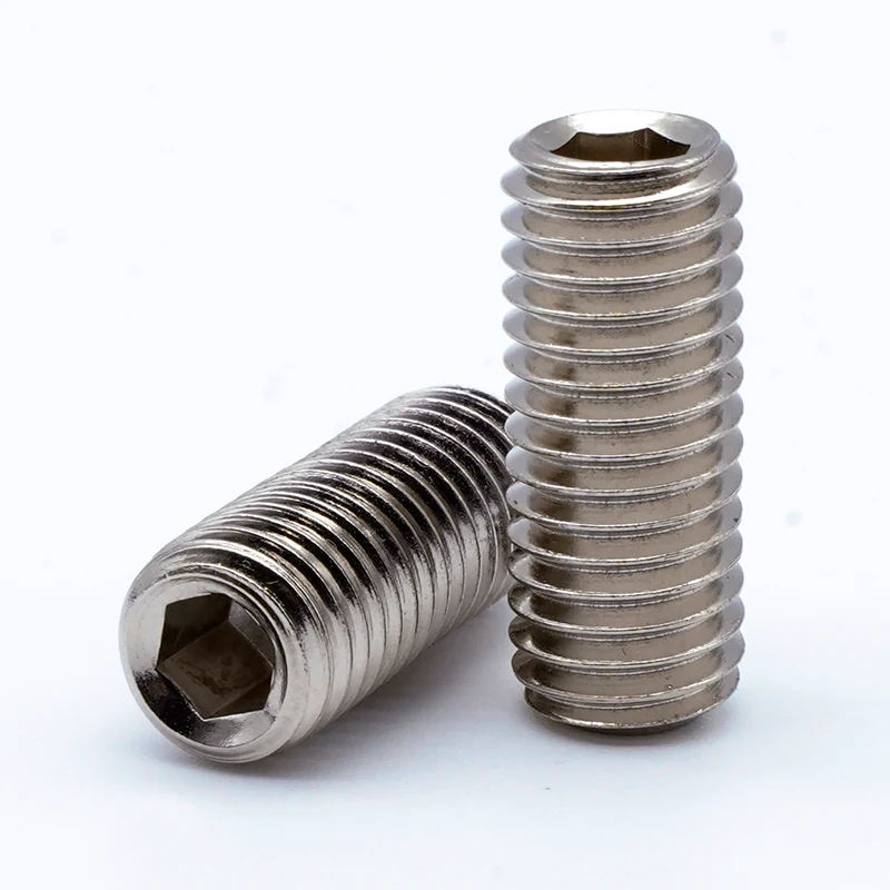 Nickel-plated Hex Socket Set Screws with Cup Point