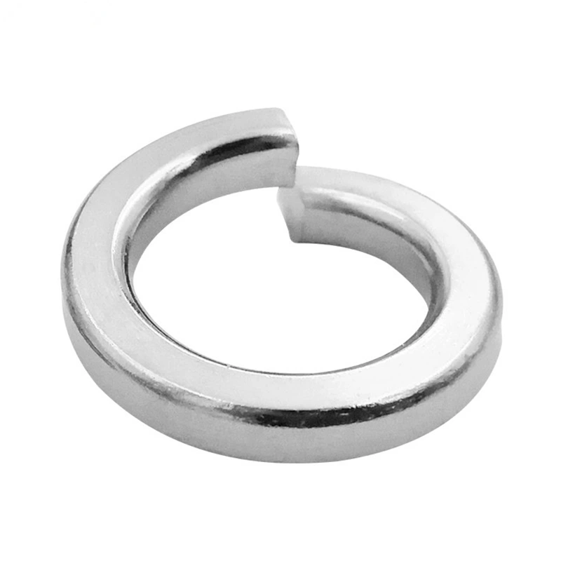 Nickel-plated Single Coil Spring Lock Washers